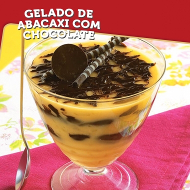 Gelado de Abacaxi com Chocolate